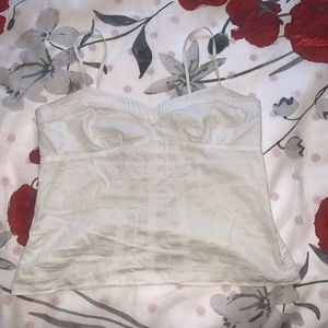 White corset top